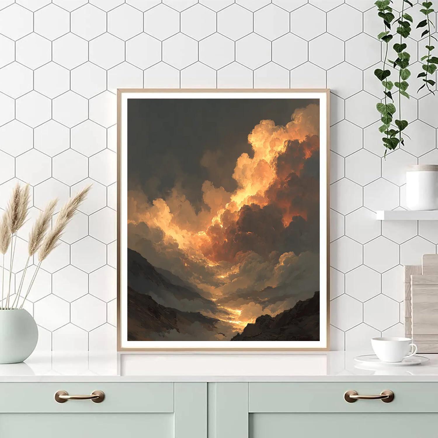 J.M.W. Turner Inspired Volcano Eruption Painting by numbers kit