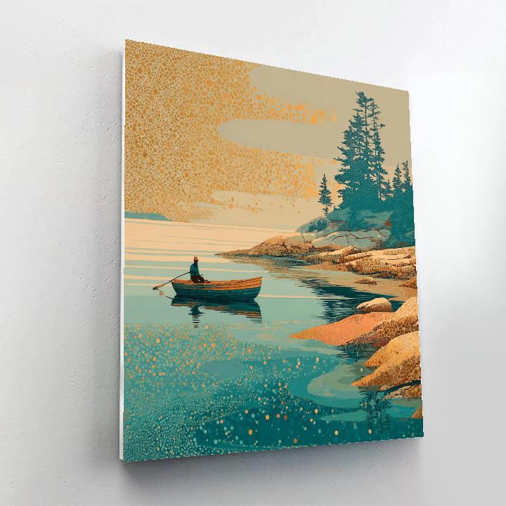 Georges Seurat Inspired Fishermen At Dawn Paint by numbers art