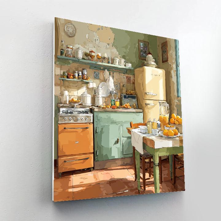 Pierre Bonnard Inspired Kitchen Interior Paint by numbers art