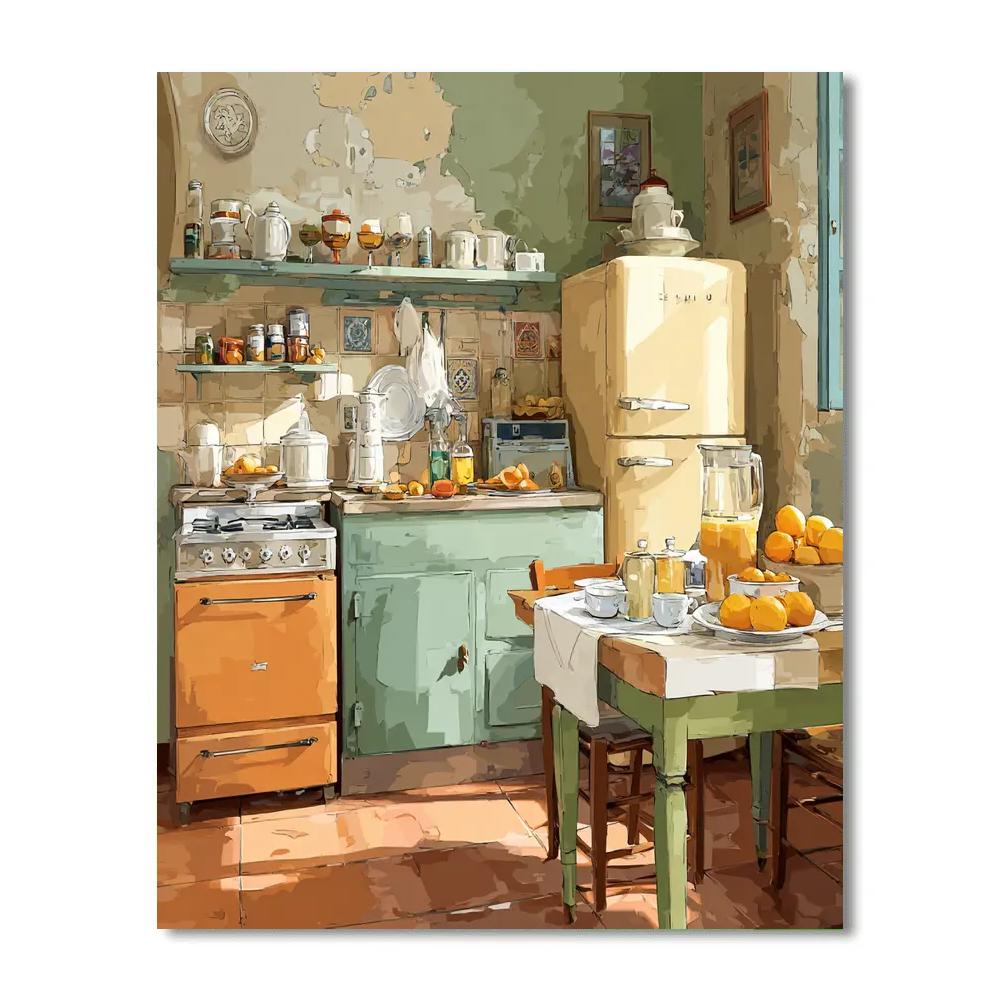 Pierre Bonnard Inspired Kitchen Interior Paint by numbers art