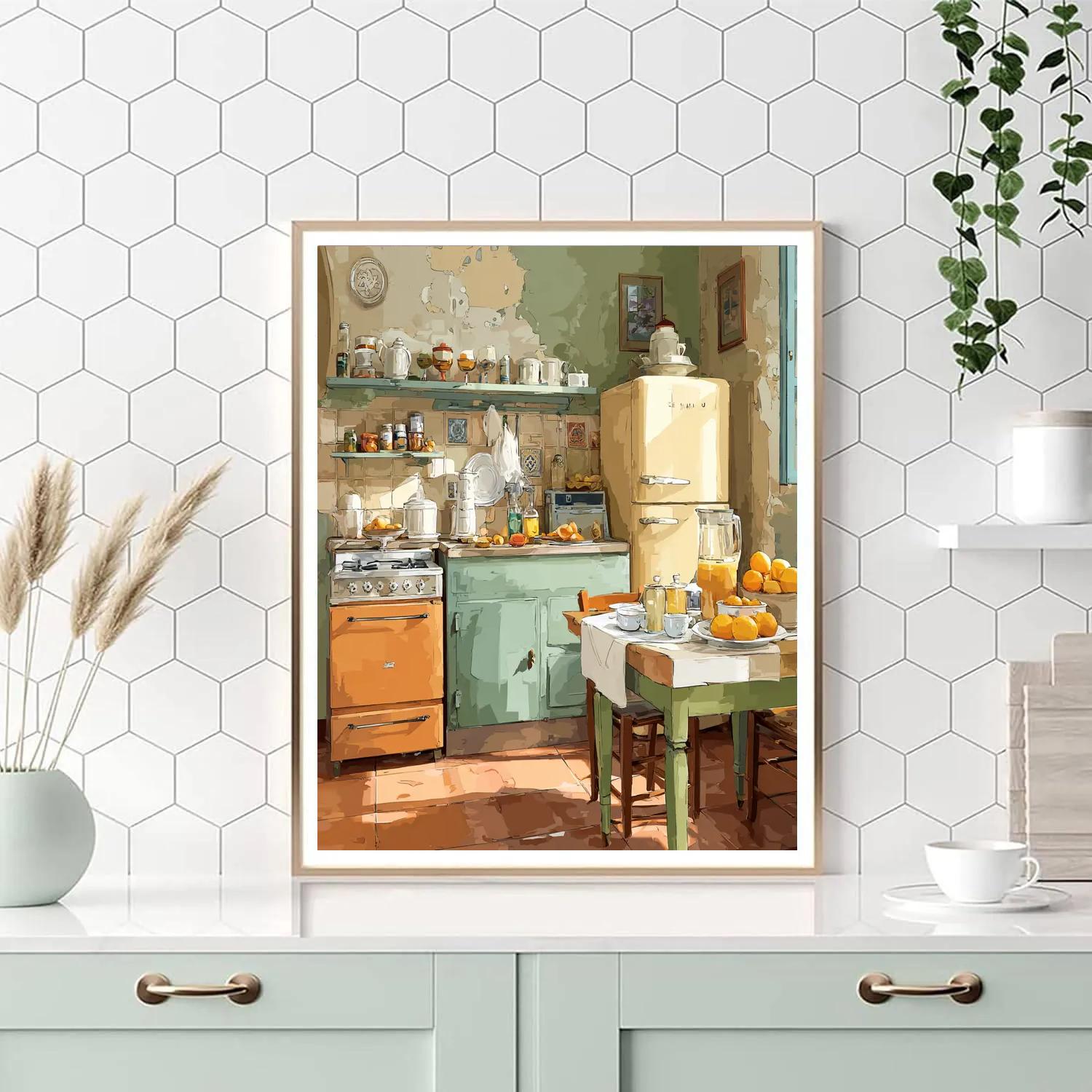 Pierre Bonnard Inspired Kitchen Interior Paint by numbers art