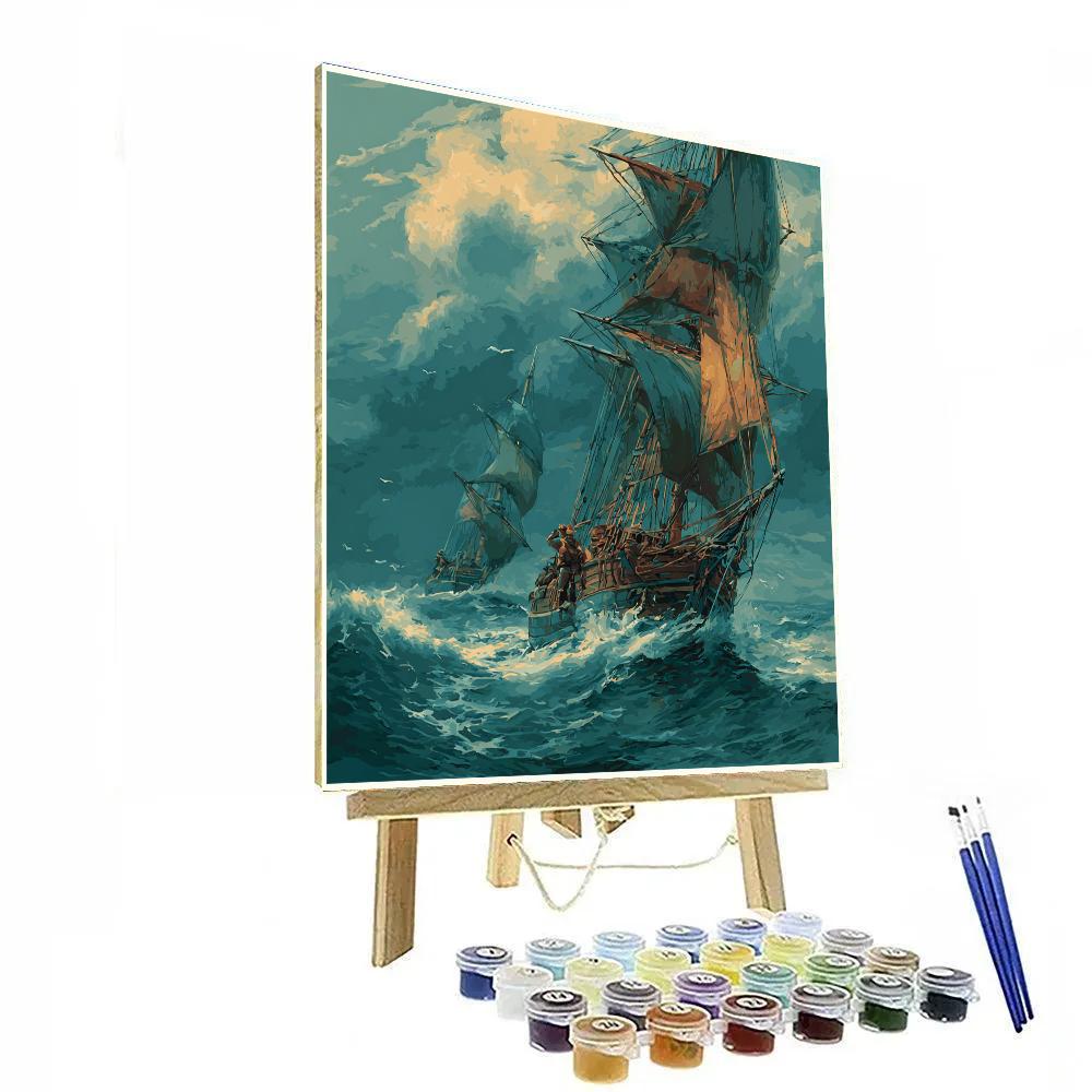 Winslow Homer Inspired Lifeboat Rescue Painting by numbers kit
