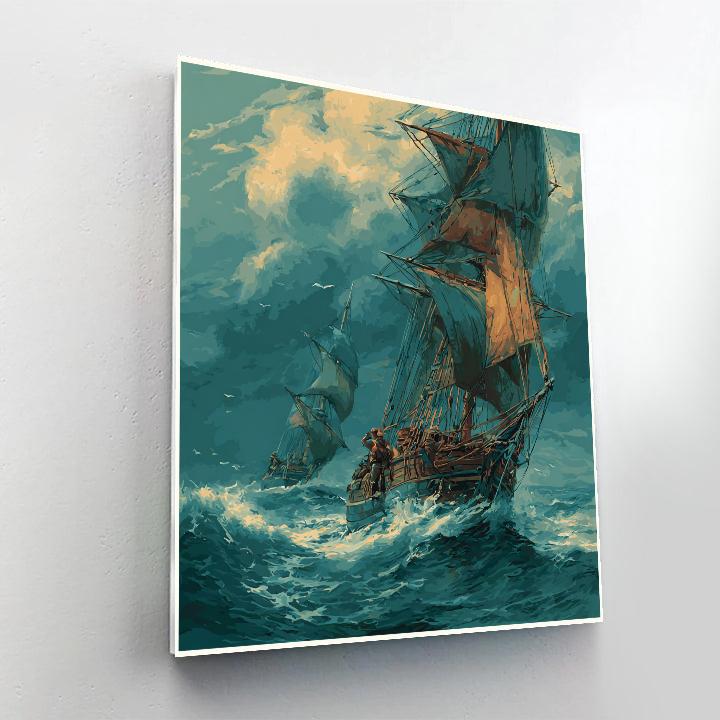 Winslow Homer Inspired Lifeboat Rescue Painting by numbers kit