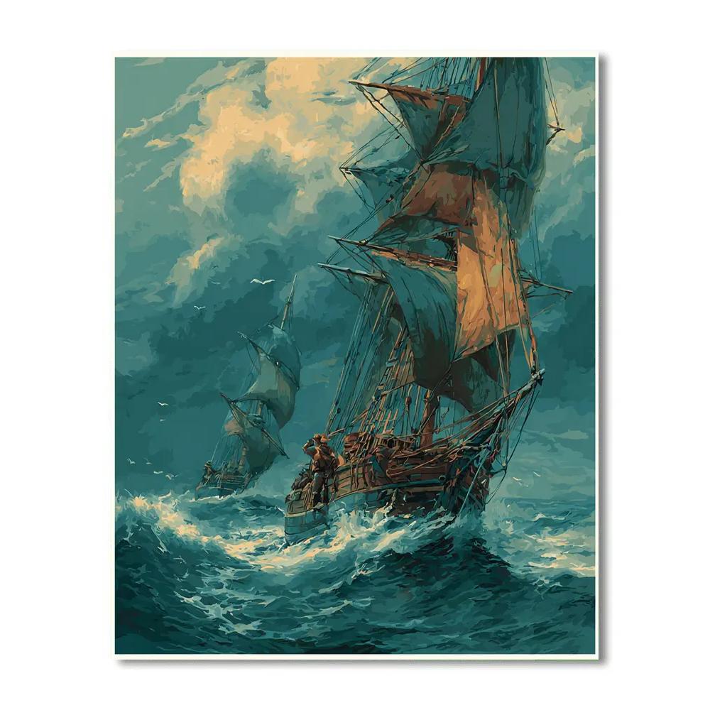 Winslow Homer Inspired Lifeboat Rescue Painting by numbers kit