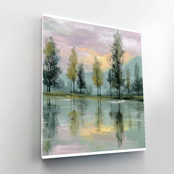 Monet Inspired Orchard At Dawn paint by number