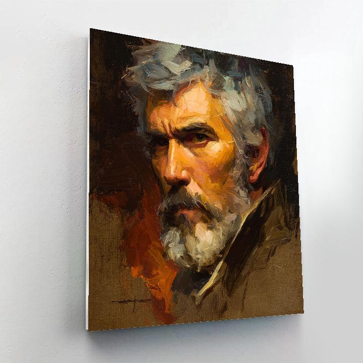 Rembrandt Inspired Old Sailor paint by number