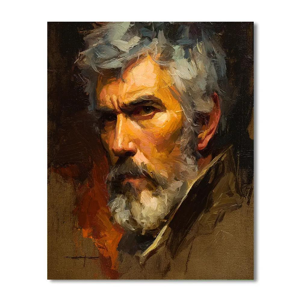 Rembrandt Inspired Old Sailor paint by number