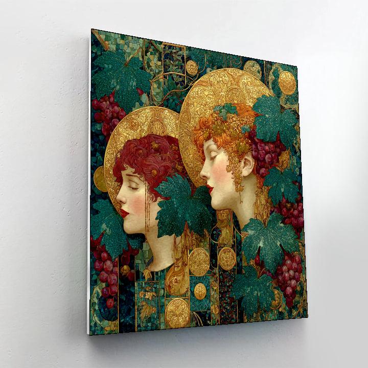 Gustav Klimt Inspired Jewel Garden Paint by numbers art