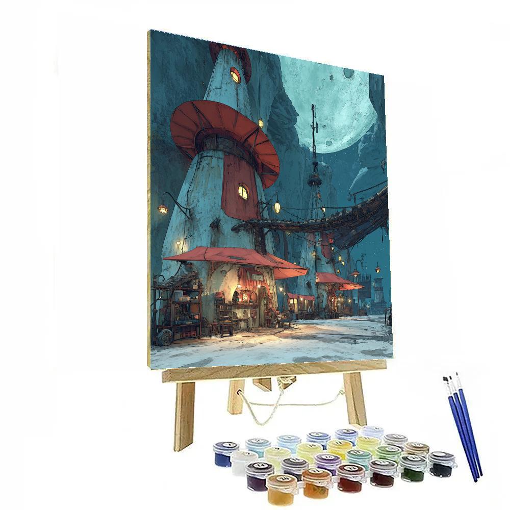 Salvador Dali Inspired Lunar Bazaar Number painting