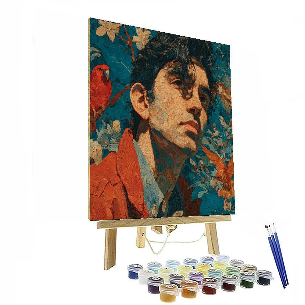 Frida Kahlo Inspired Desert Portrait paint by color