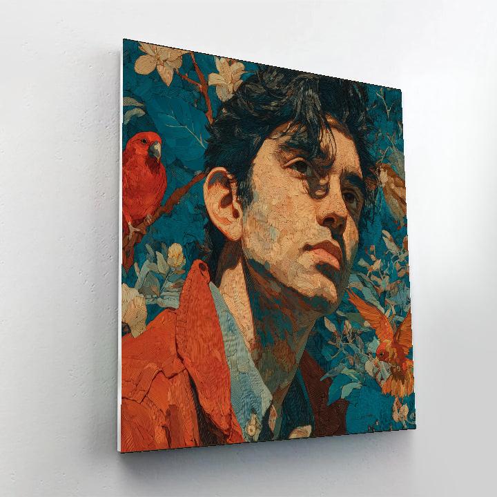 Frida Kahlo Inspired Desert Portrait paint by color