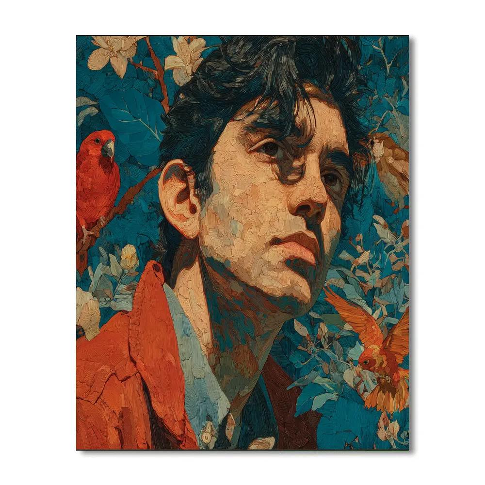 Frida Kahlo Inspired Desert Portrait paint by color