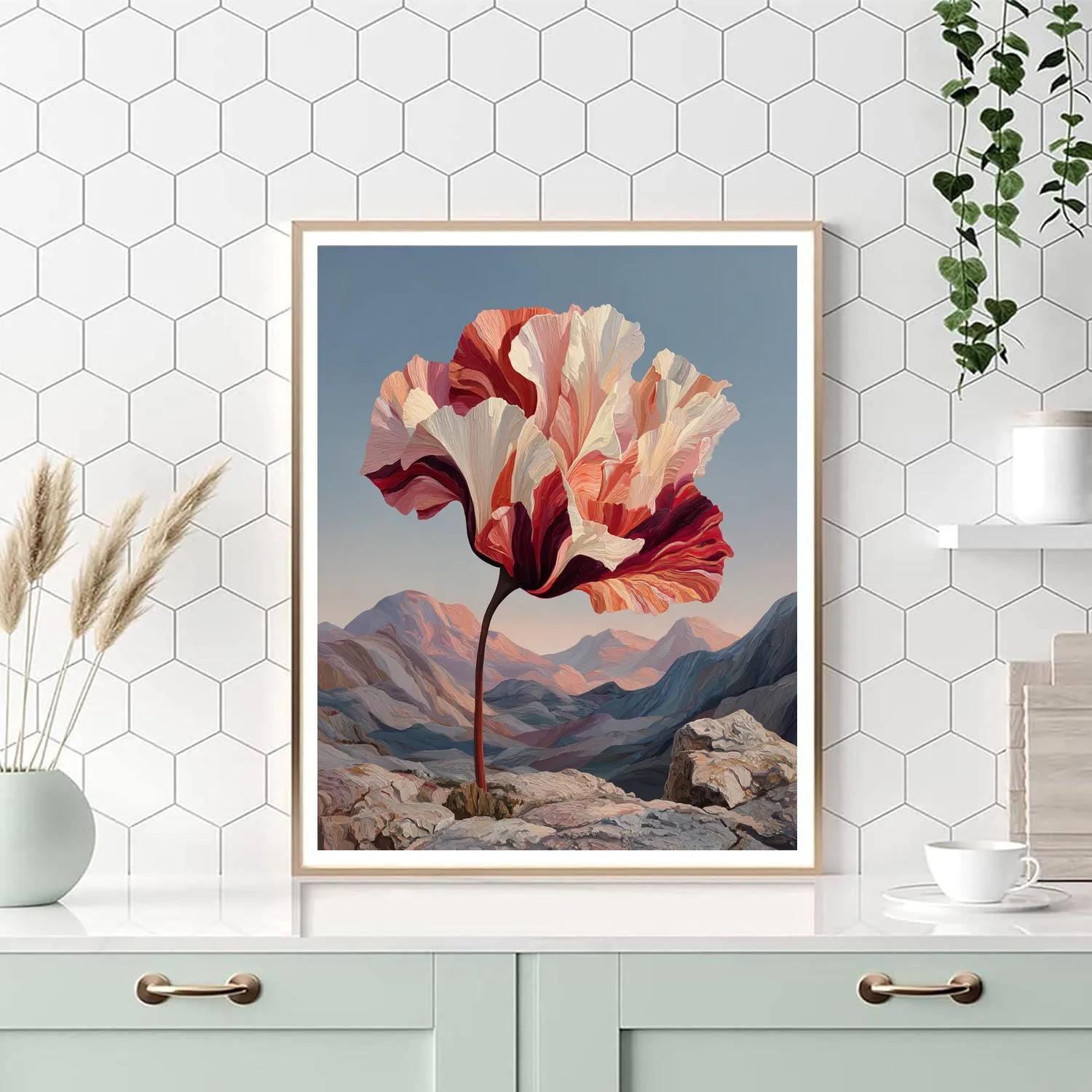Georgia O Keeffe Inspired Mountain Bloom Painting by numbers kit