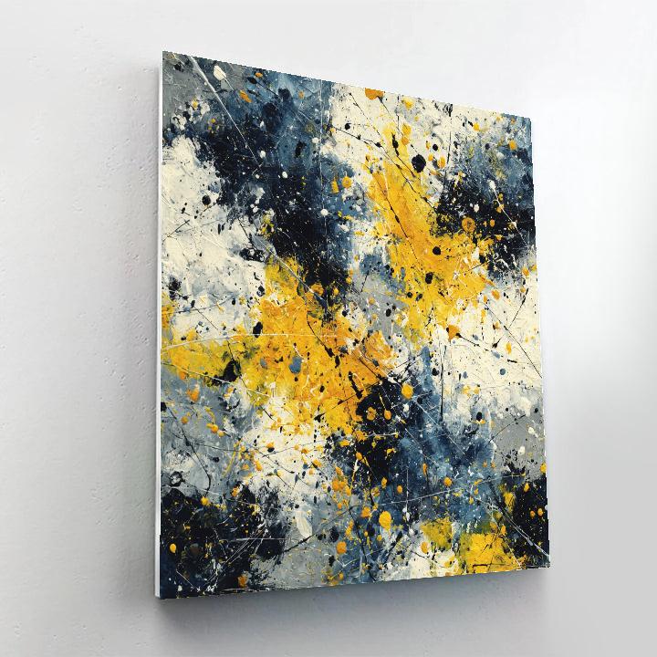 Jackson Pollock Inspired Rainstorm Number painting