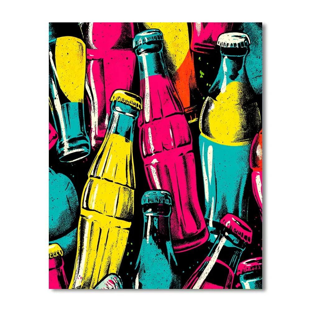 Andy Warhol Inspired Retro Soda paint by number