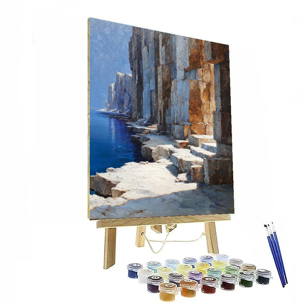 Michelangelo Inspired Basalt Colonnade paint by numbers