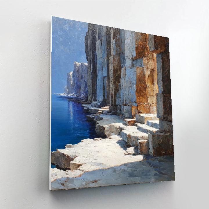 Michelangelo Inspired Basalt Colonnade paint by numbers