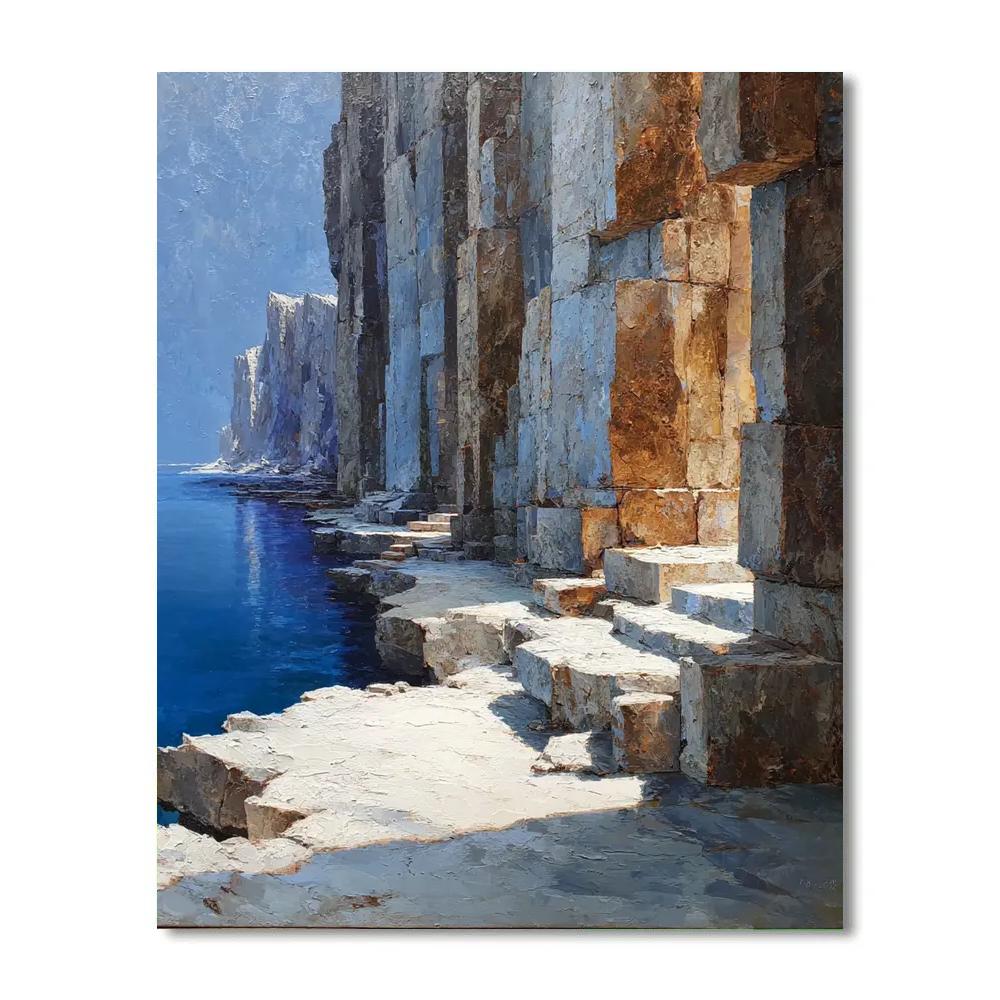 Michelangelo Inspired Basalt Colonnade paint by numbers