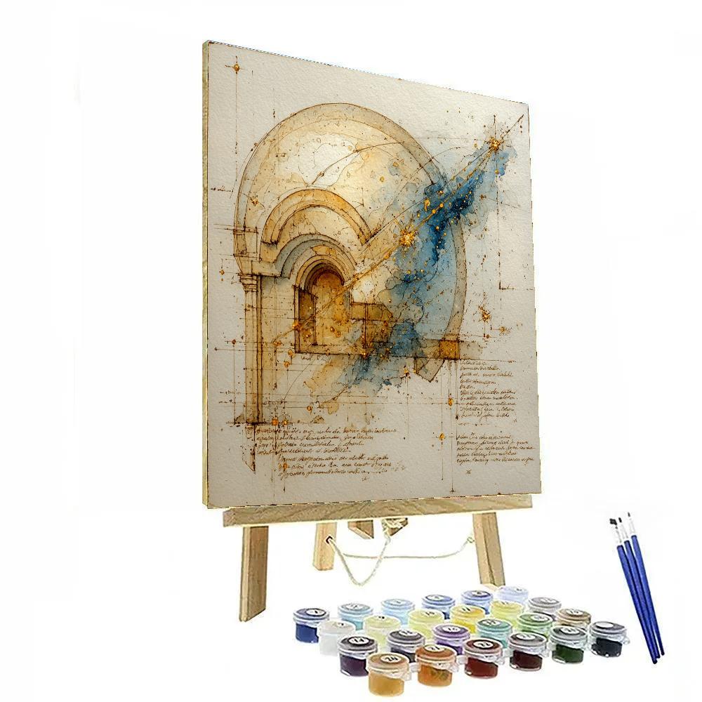 Leonardo Da Vinci Inspired Harmonic Constellation Map paint by number