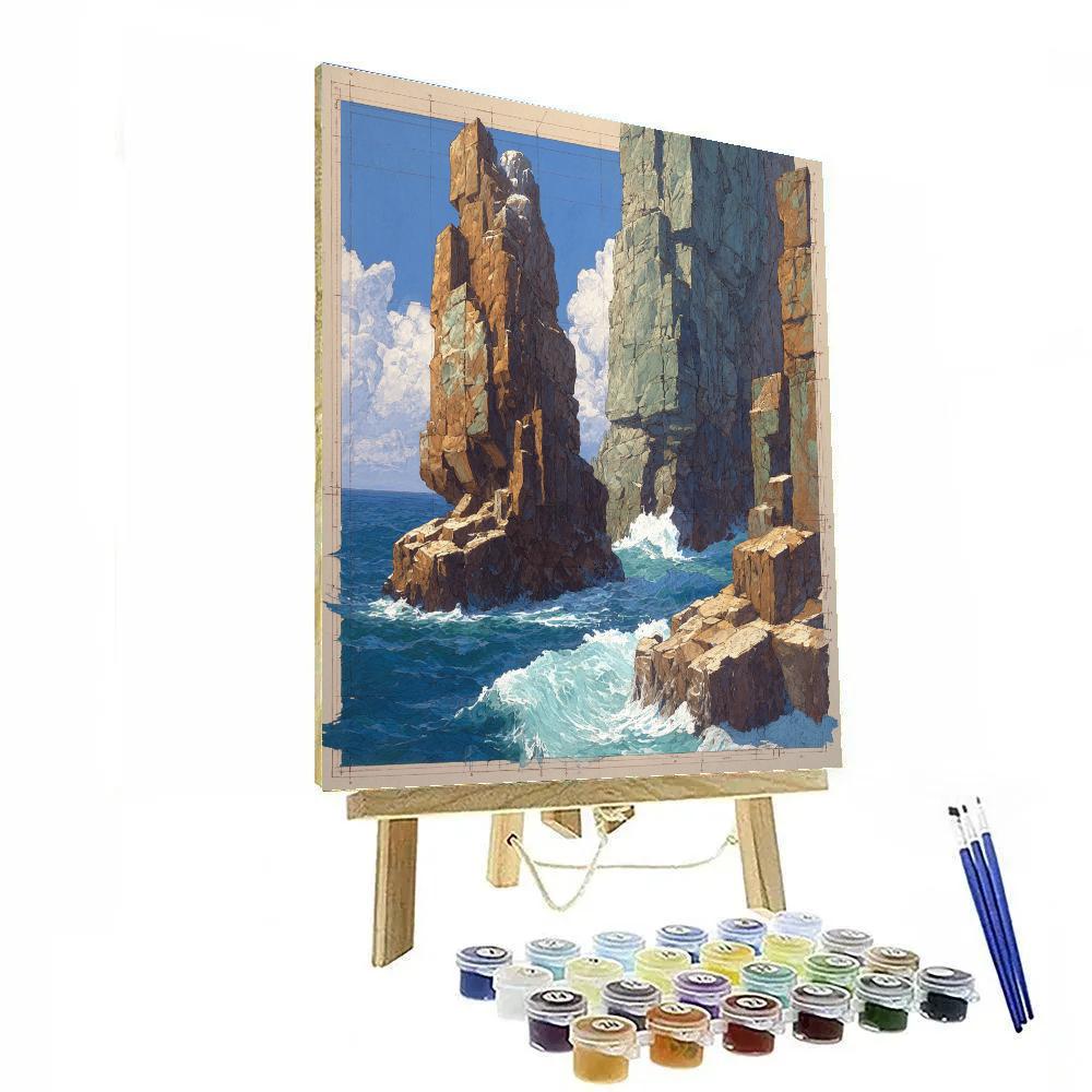 Michelangelo Inspired Tidal Columns paint by numbers