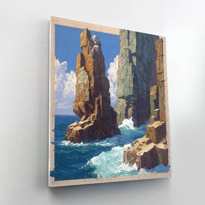 Michelangelo Inspired Tidal Columns paint by numbers