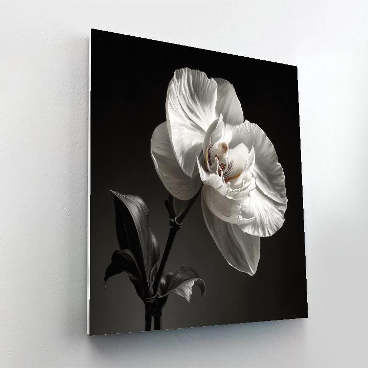 Caravaggio Inspired Rainforest Orchid Shadow paint by color