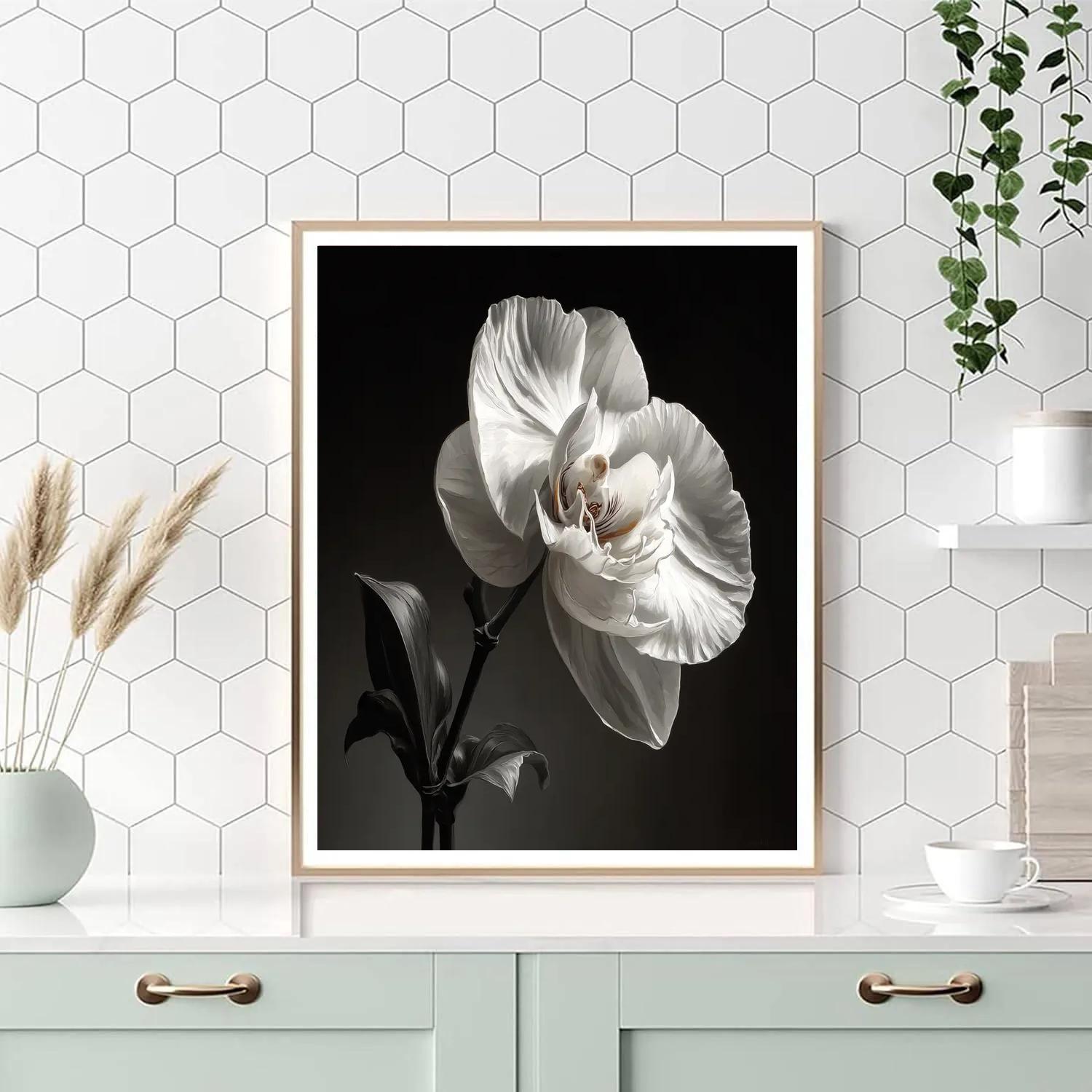 Caravaggio Inspired Rainforest Orchid Shadow paint by color