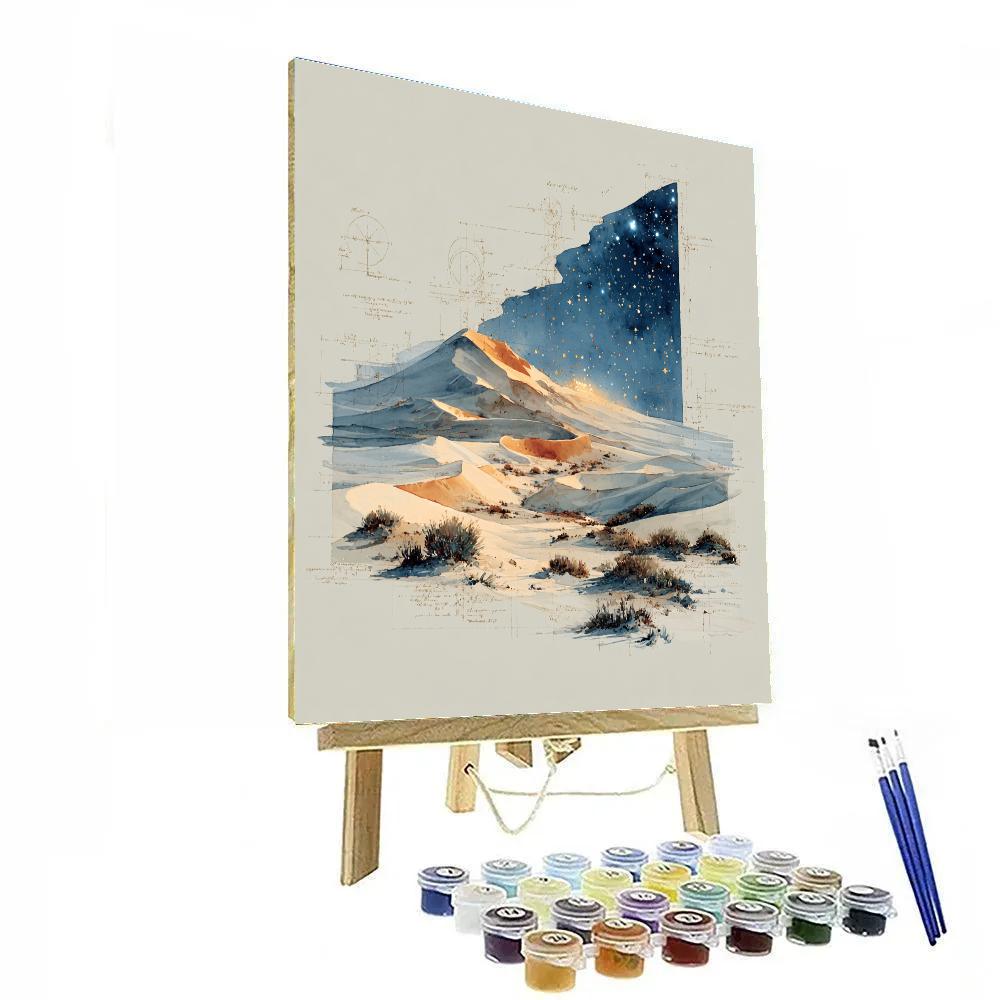 Leonardo Da Vinci Inspired Desert Starfields Paint by numbers kits