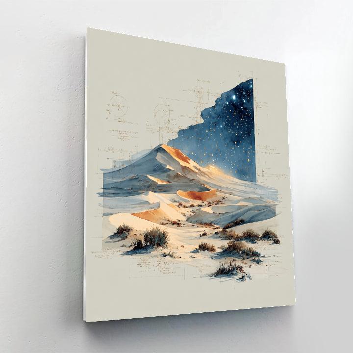 Leonardo Da Vinci Inspired Desert Starfields Paint by numbers kits