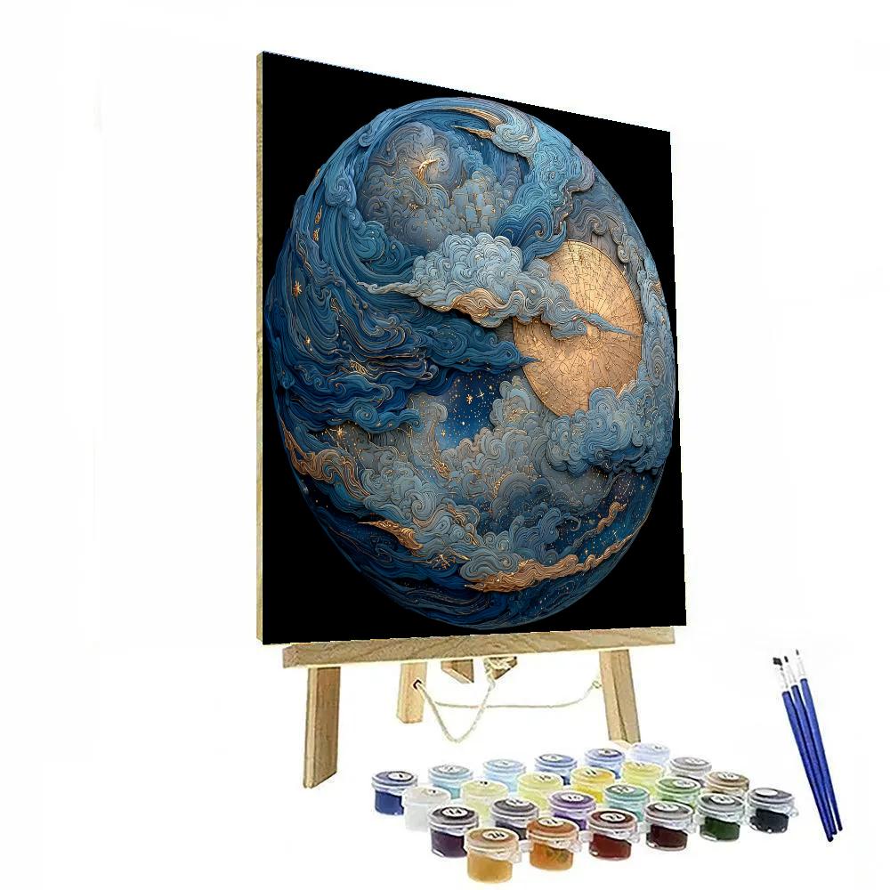 Michelangelo Inspired Celestial Sphere Paint by numbers kits