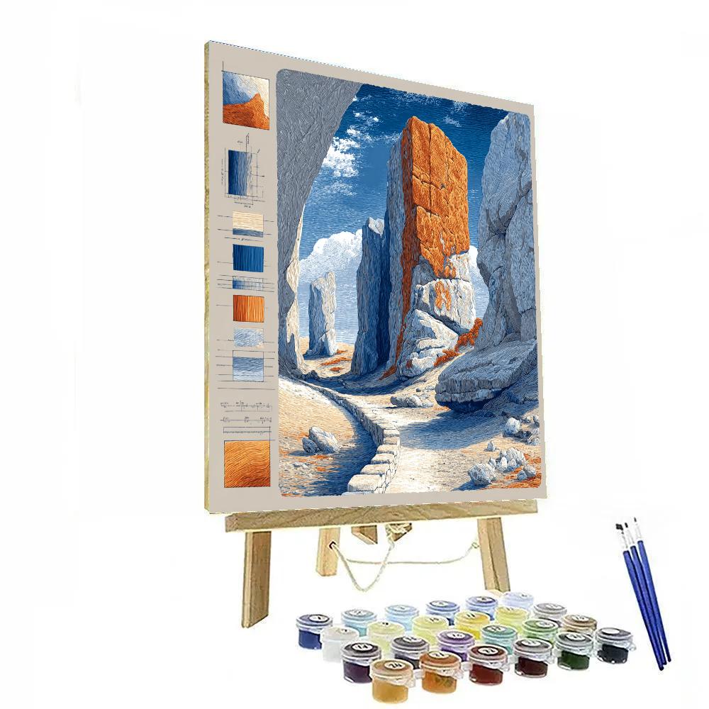 Michelangelo Inspired Mystic Canyon Number painting