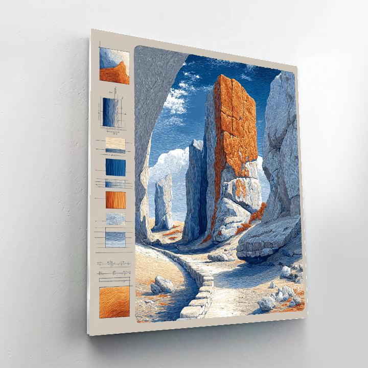 Michelangelo Inspired Mystic Canyon Number painting