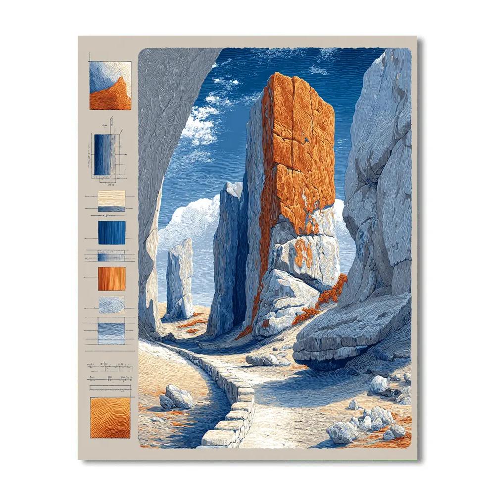 Michelangelo Inspired Mystic Canyon Number painting
