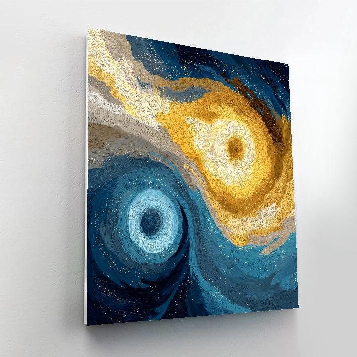 Michelangelo Inspired Cosmic Dance paint by numbers