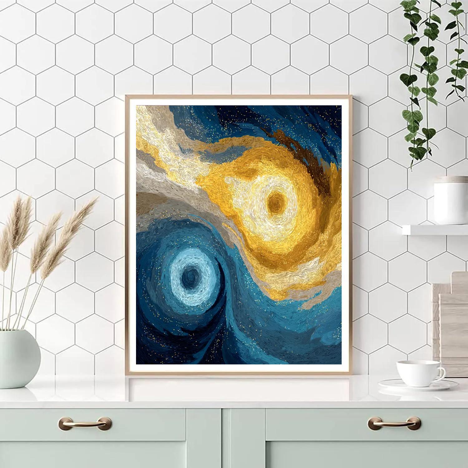 Michelangelo Inspired Cosmic Dance paint by numbers