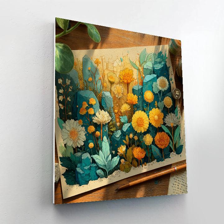 Michelangelo Inspired Still Life Of Nature painting number kit