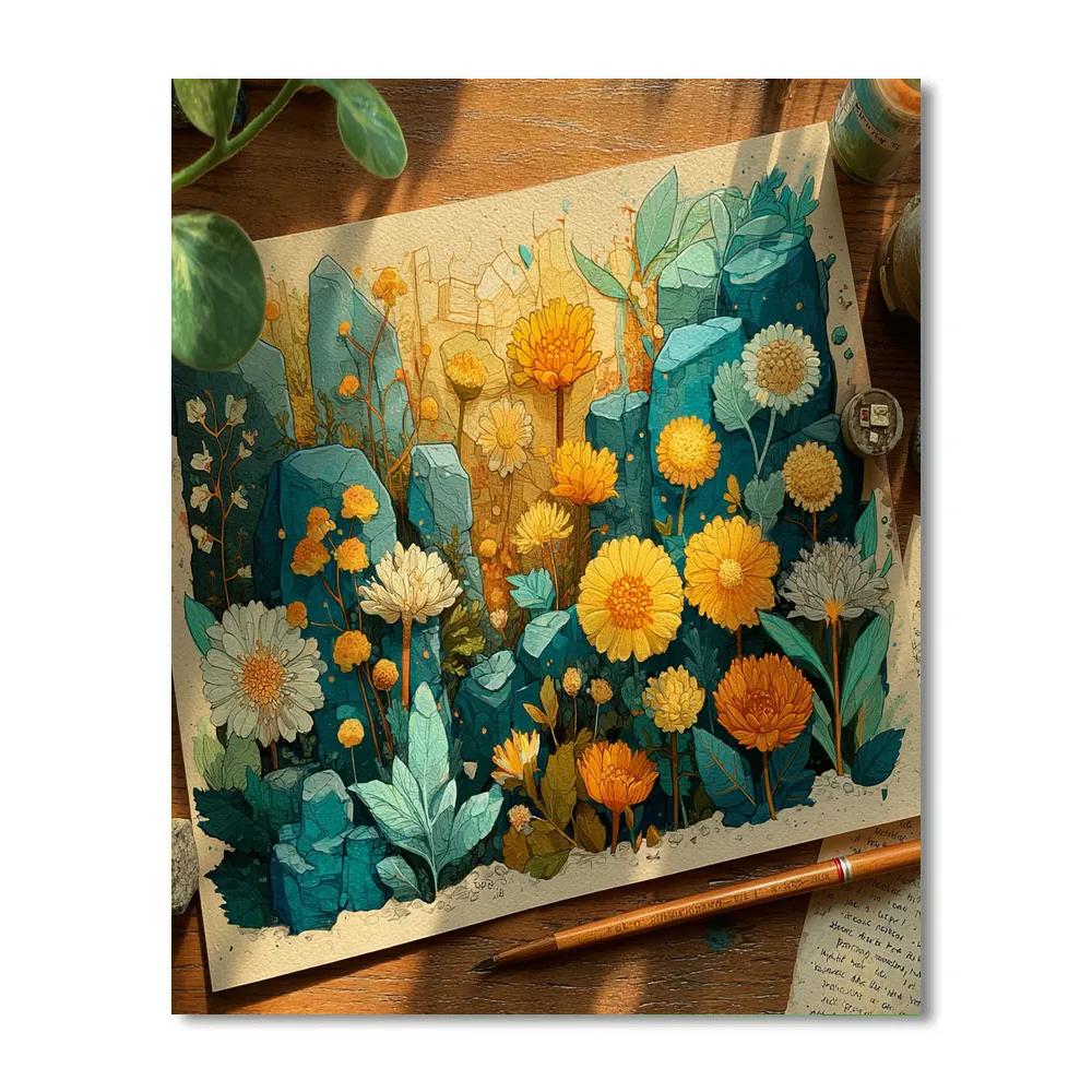 Michelangelo Inspired Still Life Of Nature painting number kit