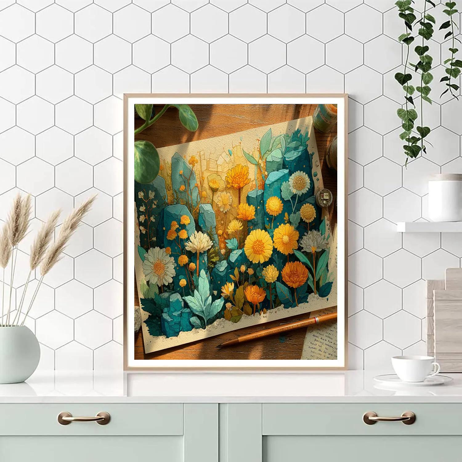 Michelangelo Inspired Still Life Of Nature painting number kit