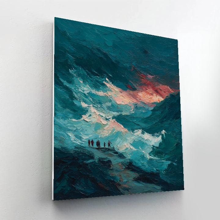 Edvard Munch Inspired Stormy Sea DIY paint by numbers