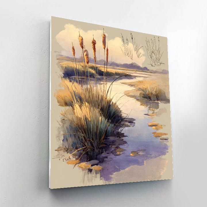 Leonardo Da Vinci Inspired Marshlight Reeds Paint by numbers kits