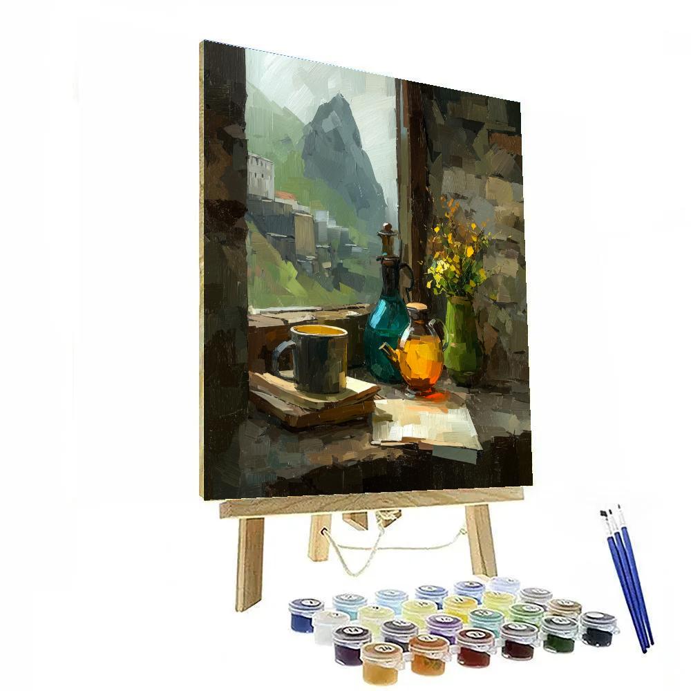 Paul Cezanne Inspired Mountain Tea paint by numbers