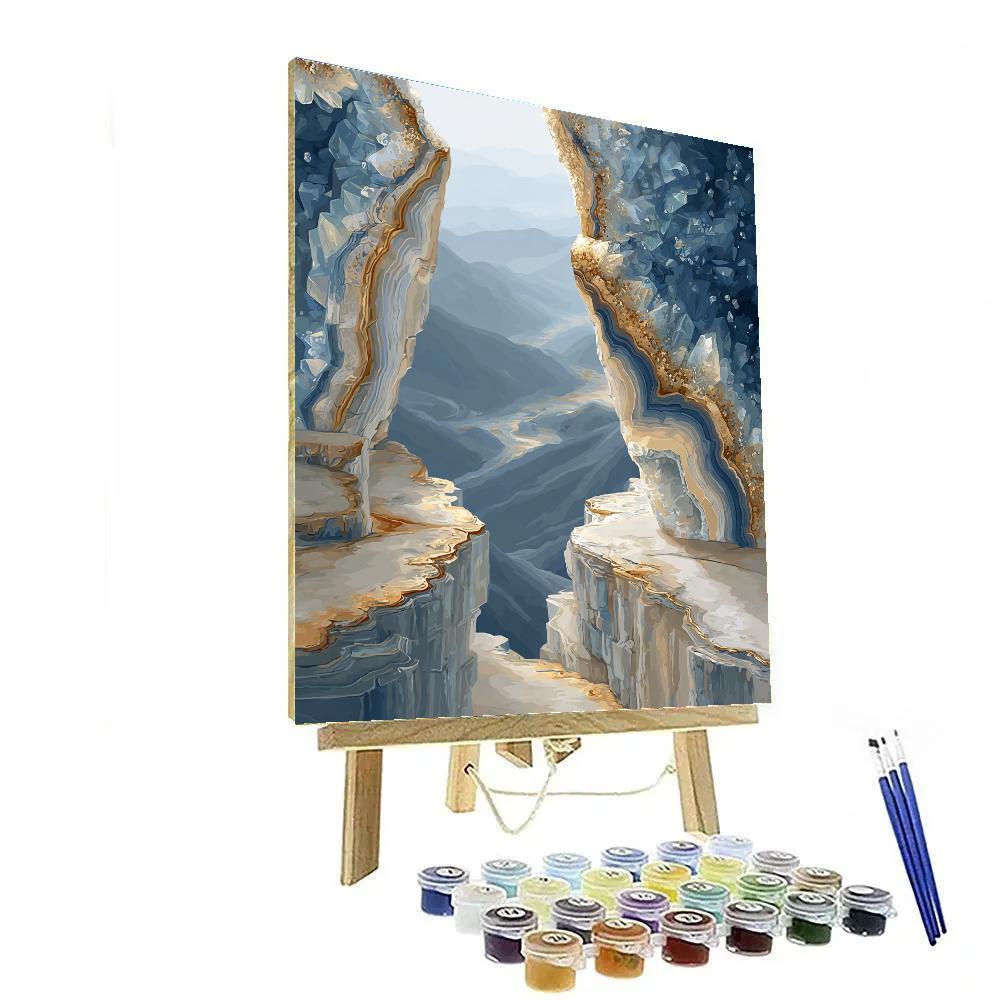 Leonardo Da Vinci Inspired Crystal Cavern Growth Rings DIY paint by numbers