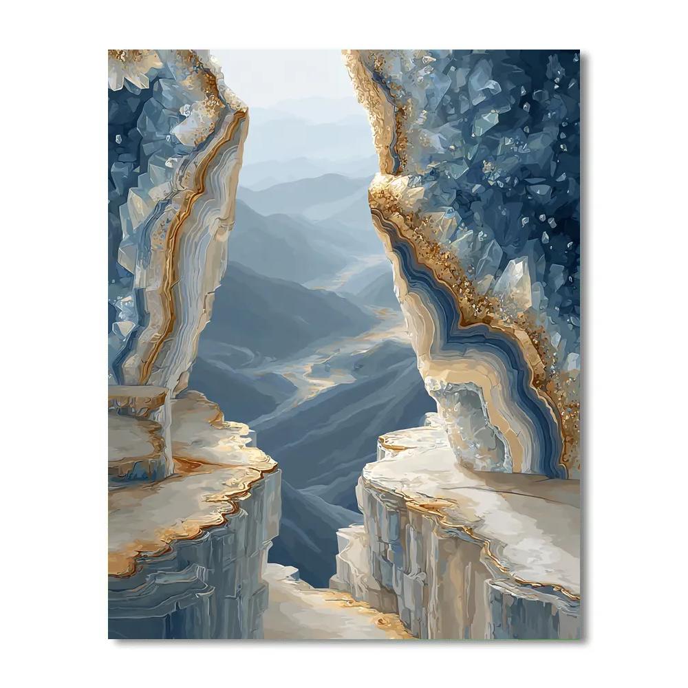 Leonardo Da Vinci Inspired Crystal Cavern Growth Rings DIY paint by numbers