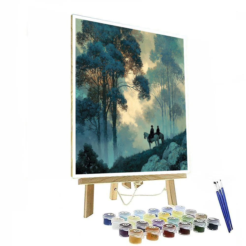 Giorgione Inspired Evening Encounter paint by number