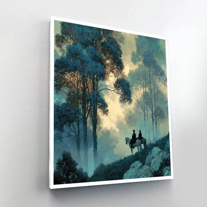 Giorgione Inspired Evening Encounter paint by number