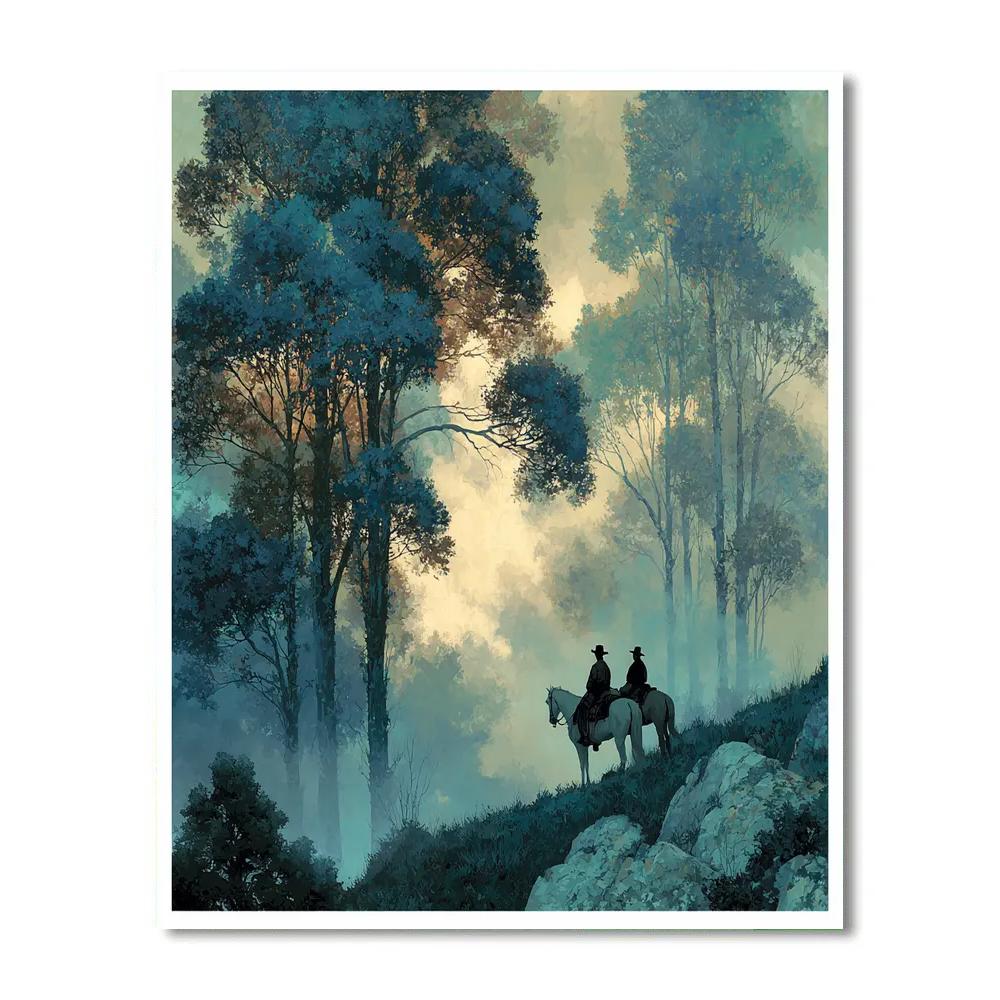 Giorgione Inspired Evening Encounter paint by number