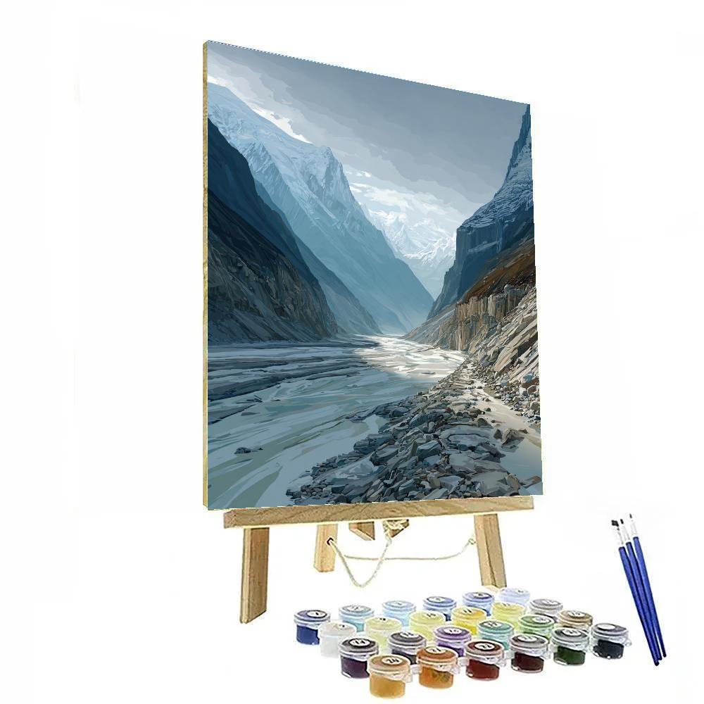 Leonardo Da Vinci Inspired Glacier Striation Study Numbered painting kits
