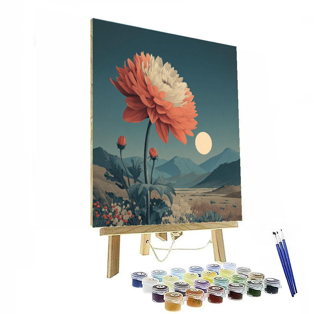 Georgia O Keeffe Inspired Desert Moon painting number kit