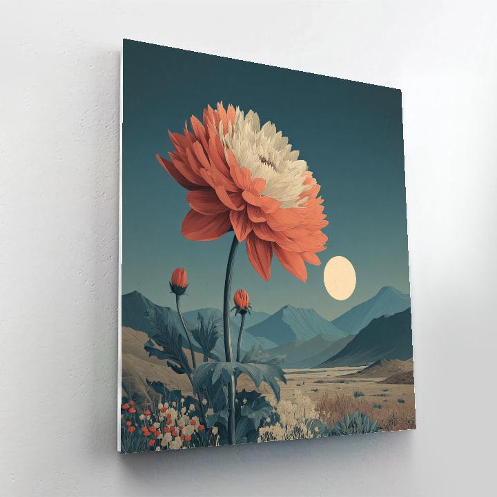 Georgia O Keeffe Inspired Desert Moon painting number kit