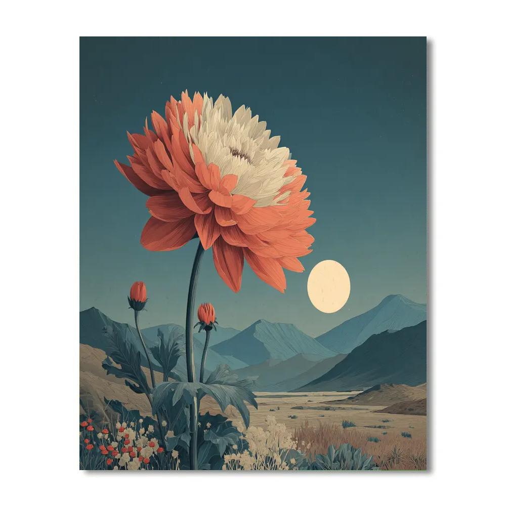 Georgia O Keeffe Inspired Desert Moon painting number kit